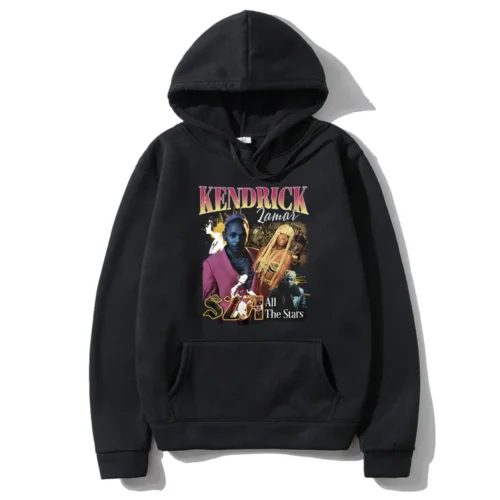 Kendrick Lamar Print Hoodie Rap SZA All The Stars Hip Hop