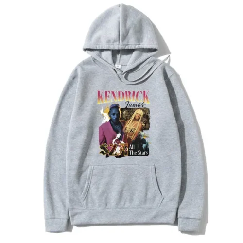 Kendrick Lamar Print Hoodie Rap SZA All The Stars Hip Hop